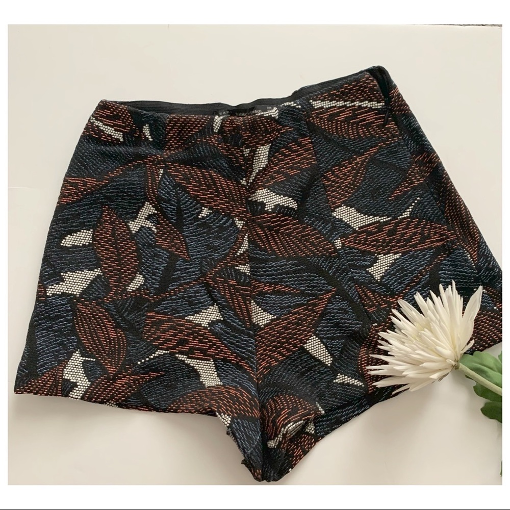 ZARA TRAFALUC High Waisted Jacquard Shorts Size XS